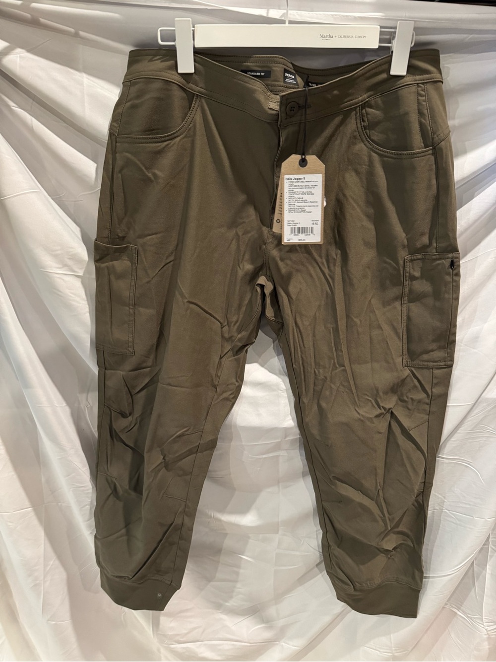 Women’s prAna Olive Green Cargo Jogger Pants